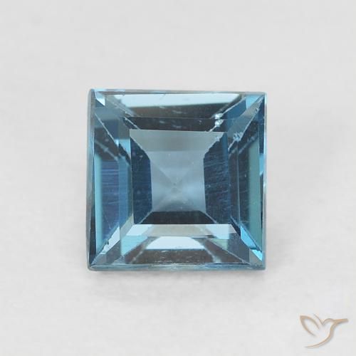 0.71ct Natural Londres Azul Topázio, Quadrado, VVS-VS