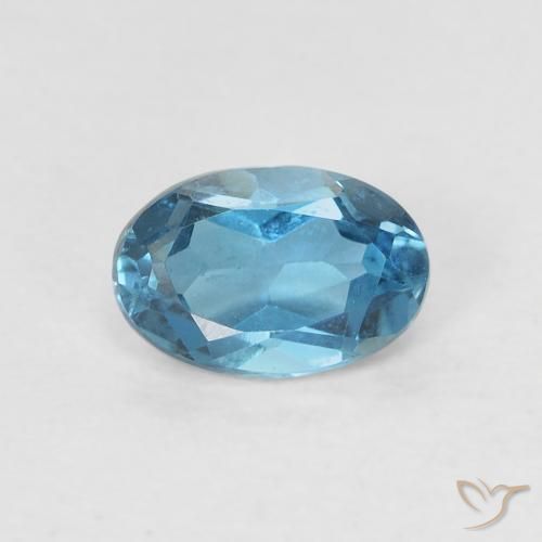 0.62ct Natural Londres Azul Topázio, oval, VVS-VS