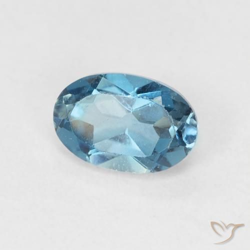 Topázio Londres Azul Natural 0.58ct, oval, VVS