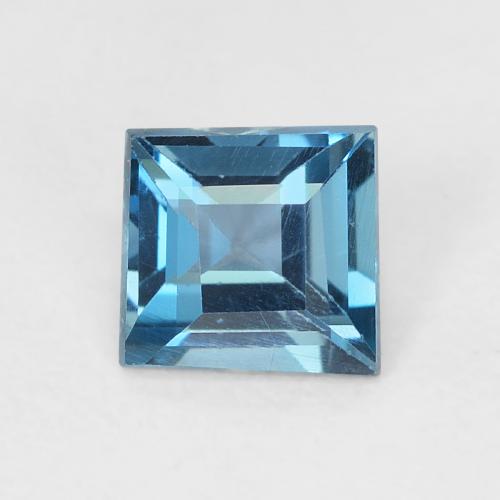 0.65ct Natural Londres Azul Topázio, Quadrado, VVS