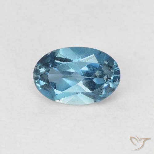 0.66ct Natural Londres Azul Topázio, oval, VVS