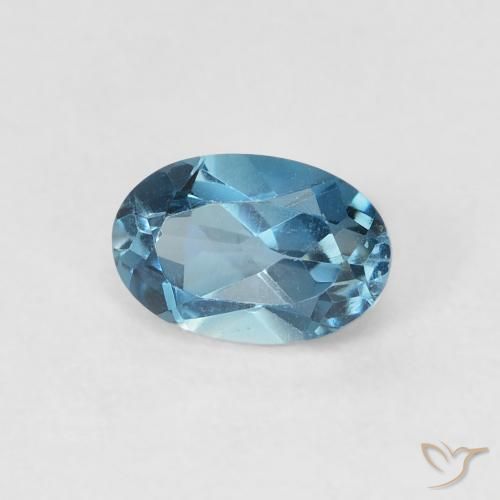 Topázio Londres Azul Natural 0.66ct, oval, VVS