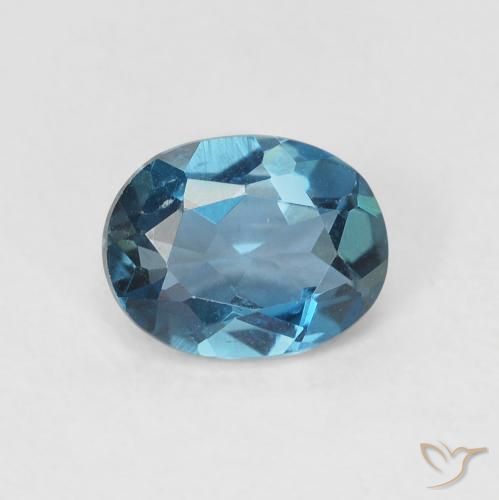 0.73ct Natural Londres Azul Topázio, oval, VVS