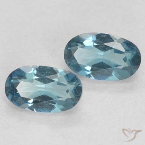Pedras preciosas de Topázio Londres Azul natural de 0.60 ct, oval, VVS-VS