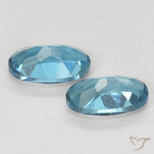 Pedras preciosas de Topázio Londres Azul natural de 0.59 ct, oval, VVS-VS