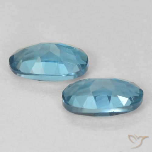 Pedras preciosas de Topázio Londres Azul natural de 0.59 ct, oval, VVS-VS