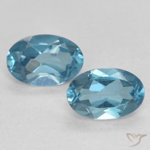 1.11ctw Natural Londres Azul Topázio, oval, VS