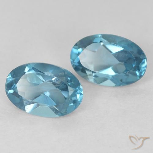 Pedras preciosas de Topázio Londres Azul natural de 1.11 ct, oval, VS