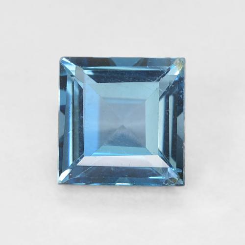 0.81ct Natural Londres Azul Topázio, Quadrado, VVS-VS