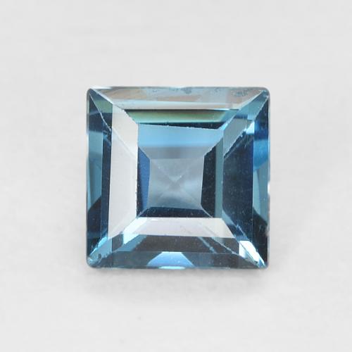 0.77ct Natural Londres Azul Topázio, Quadrado, VVS-VS