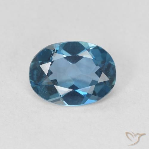 0.74ct Natural Londres Azul Topázio, oval, VVS-VS
