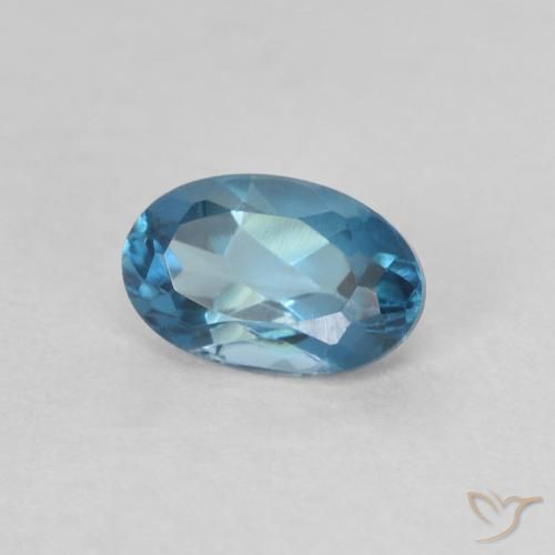 Topázio Londres Azul Natural 0.60ct, oval, VVS-VS