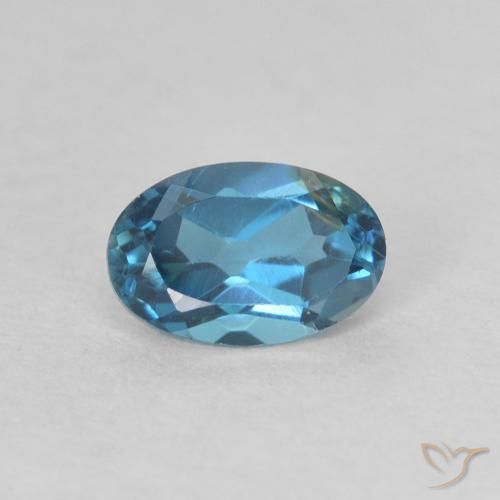 0.61ct Natural Londres Azul Topázio, oval, VVS-VS