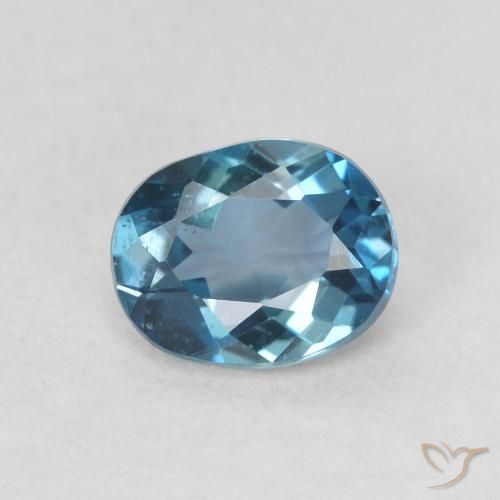 0.81ct Natural Londres Azul Topázio, oval, VS
