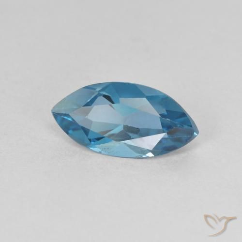 1.25ct Natural Londres Azul Topázio, Marquesa, VS