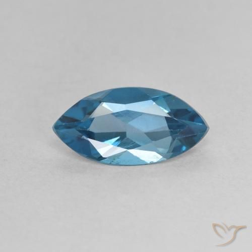 Topázio Londres Azul Natural 1.25ct, Marquesa, VS