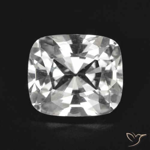 3.81ct Natural Branco claro Topázio, Almofada, VVS-VS