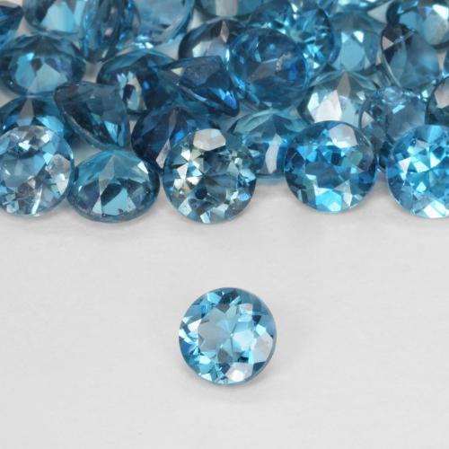 Topázio Londres Azul Natural 0.53ct, Redondo, VVS-VS