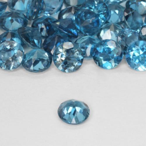 Topázio Londres Azul Natural 0.53ct, Redondo, VVS-VS
