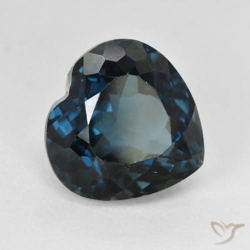 Topázio Londres Azul Natural 7.59ct, Coração, VVS