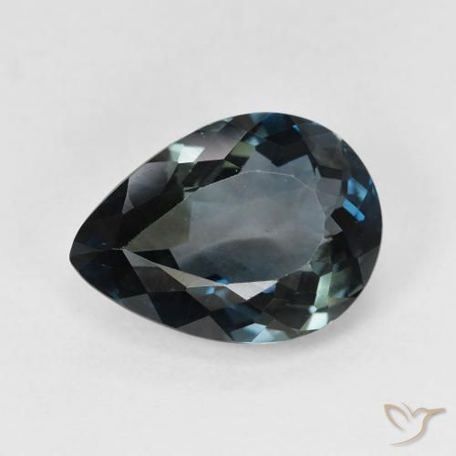 4.54ct Natural Azul da meia noite Topázio, Formato de pêra, VVS