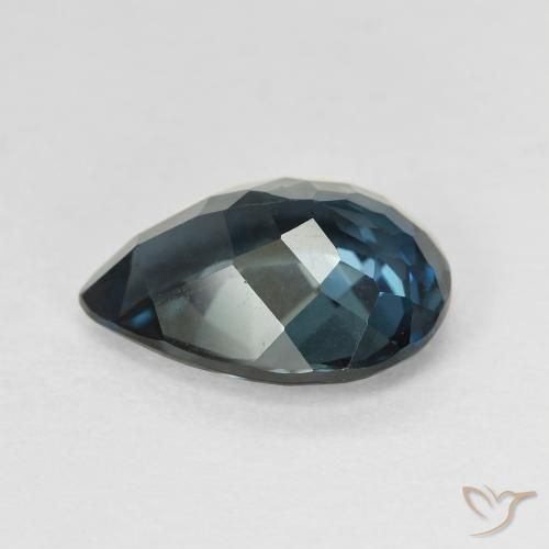 Topázio Azul da meia noite Natural 4.54ct, Formato de pêra, VVS