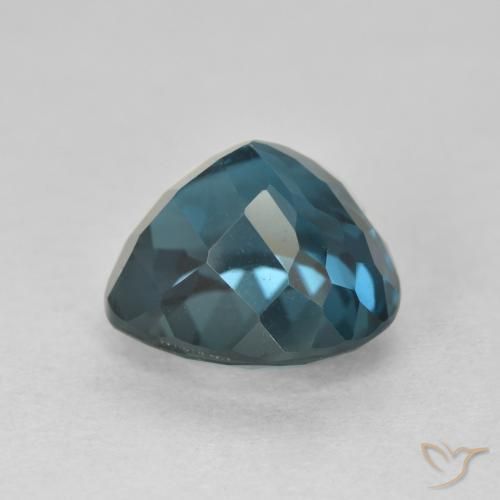 Topázio Londres Azul Natural 5.53ct, Coração, VVS