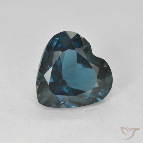 3.79ct Natural Londres Azul Topázio, Coração, VVS