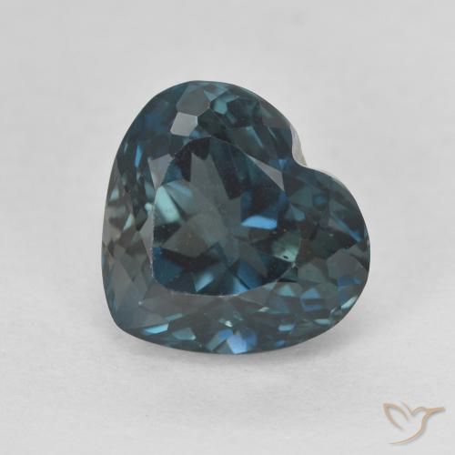 4.36ct Natural Londres Azul Topázio, Coração, VVS-VS