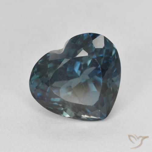 Topázio Londres Azul Natural 4.36ct, Coração, VVS-VS