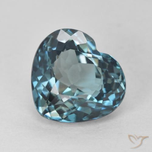 4.70ct Natural Londres Azul Topázio, Coração, VVS-VS