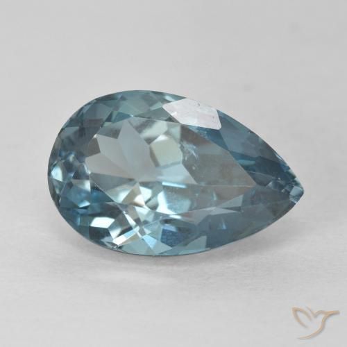 Topázio Londres Azul Natural 4.59ct, Formato de pêra, VVS-VS