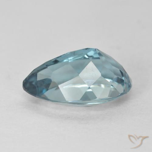 Topázio Londres Azul Natural 4.59ct, Formato de pêra, VVS-VS