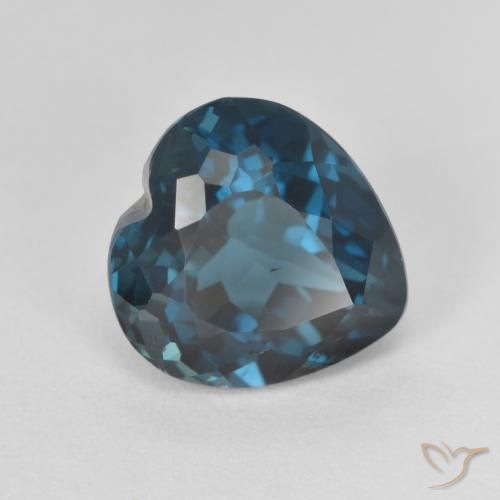 Topázio Londres Azul Natural 4.55ct, Coração, VVS-VS