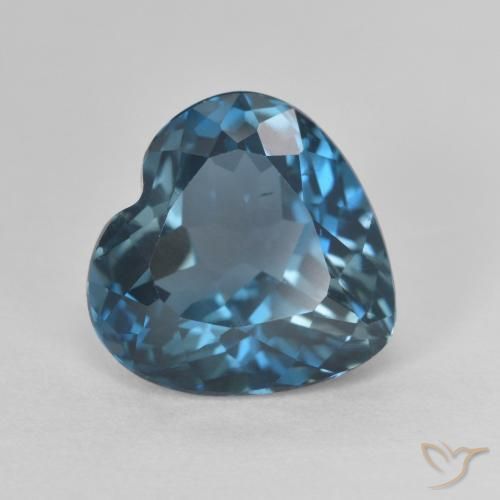4.74ct Natural Londres Azul Topázio, Coração, VVS-VS