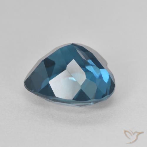 Topázio Londres Azul Natural 4.74ct, Coração, VVS-VS