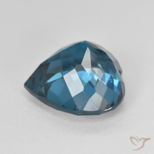 Topázio Londres Azul Natural 5.87ct, Coração, VS