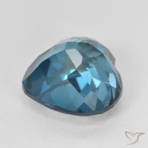 Topázio Londres Azul Natural 5.23ct, Coração, VS