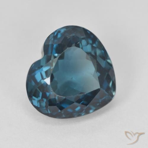 Topázio Londres Azul Natural 4.73ct, Coração, VVS-VS