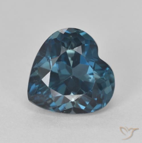 Topázio Londres Azul Natural 3,77ct, Formato de coração, VVS-VS
