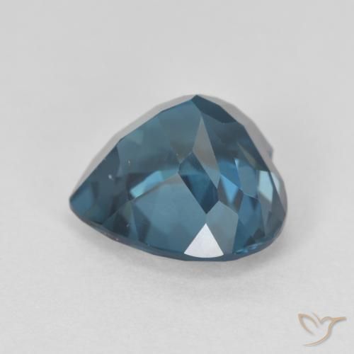 Topázio Londres Azul Natural 3,77ct, Formato de coração, VVS-VS