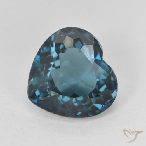 4.69ct Natural Londres Azul Topázio, Coração, VVS
