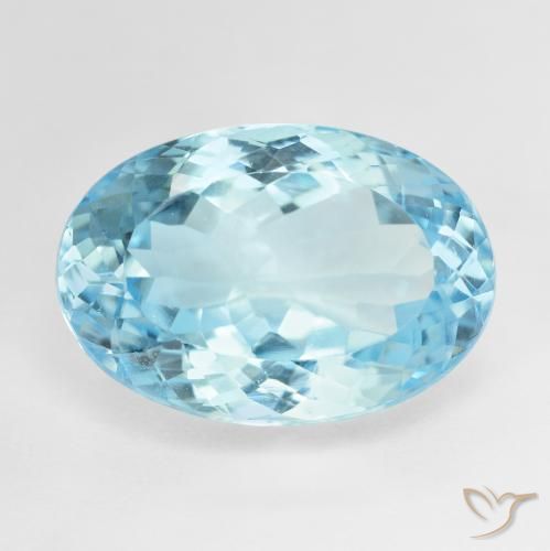 20.66ct Natural Céu azul Topázio, oval, VVS-VS