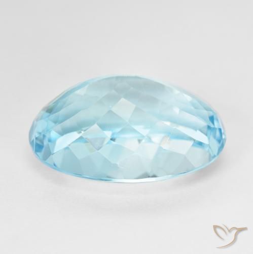 Topázio Céu azul Natural 20.66ct, oval, VVS-VS