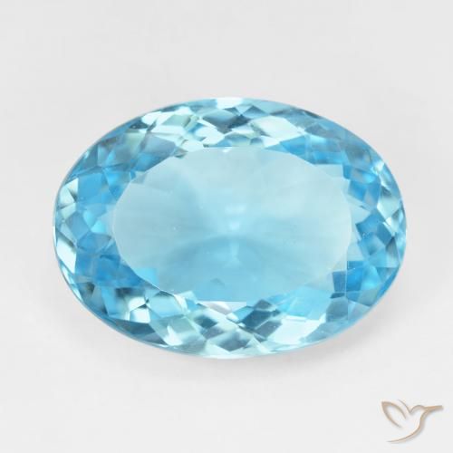 16.90ct Natural Azul Suíço Topázio, oval, VVS-VS