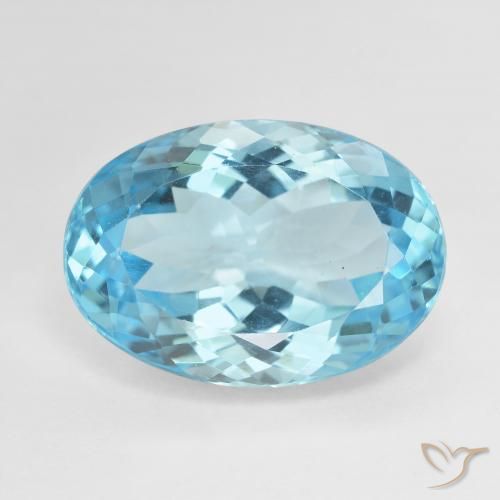 15.02ct Natural Azul Suíço Topázio, oval, VVS-VS