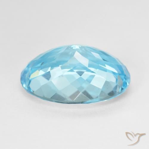 Topázio Azul Suíço Natural 15.02ct, oval, VVS-VS