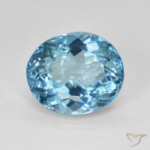 8.17ct Natural Azul Suíço Topázio, oval, VVS-VS, Photo A