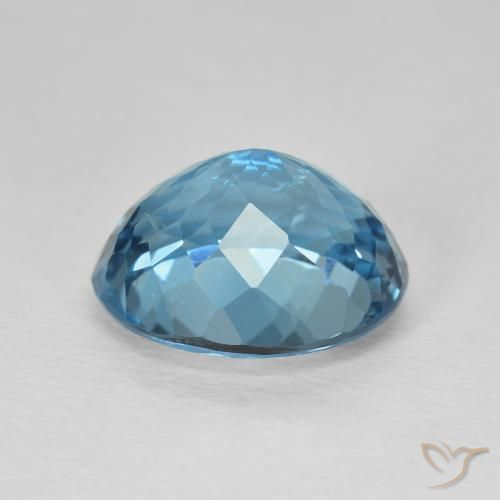 Topázio Azul Suíço Natural 8.17ct, oval, VVS-VS