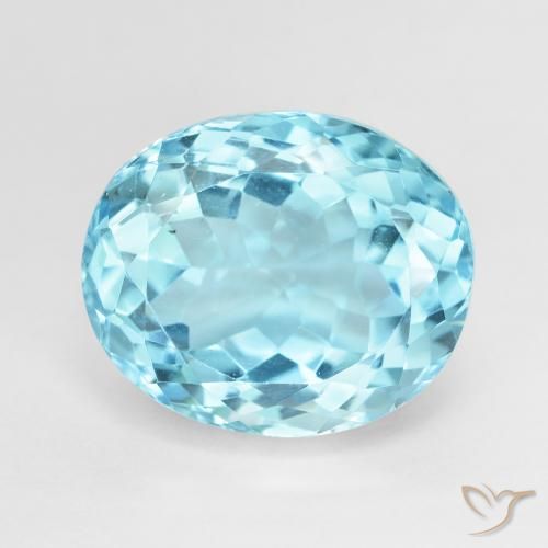 13.82ct Natural Azul Suíço Topázio, oval, VVS-VS